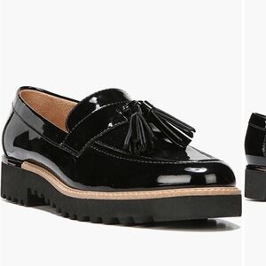 Franco Sarto Carolyn Tassel Loafer in Patent Leather- Size 8.5